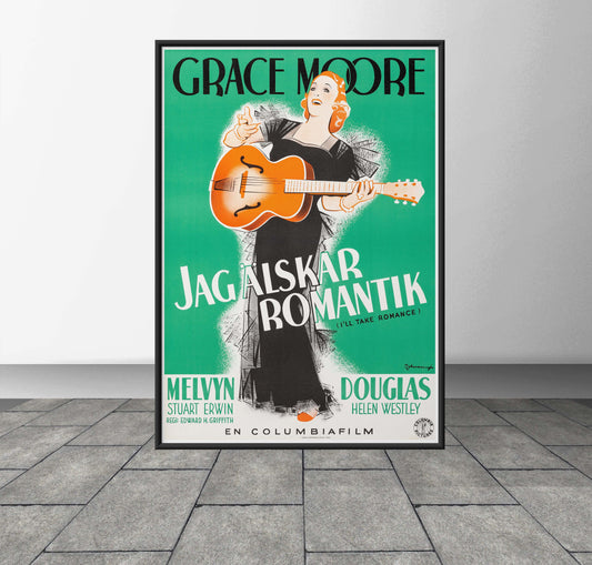 Vintage Music Poster I’ll Take Romance (1937) -Grace Moore / Gift Idea / vintage Decor I’ll Take Romance (1937) -150VIN